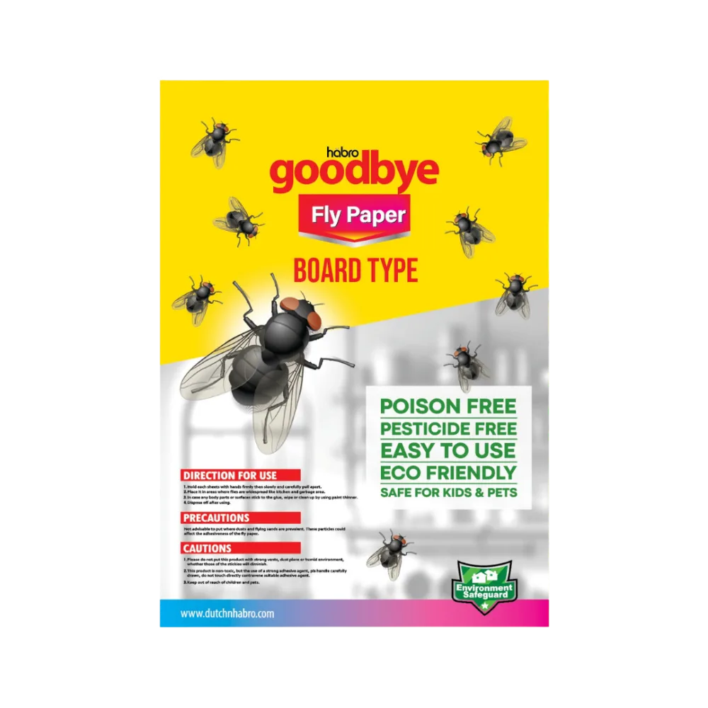 Goodbye Fly Paper Board Type — available for distribution across India